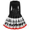 Printed Christmas Vintage Dress for Women