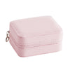 Portable Jewel Box Solid Color PU Storage Case