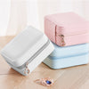 Portable Jewel Box Solid Color PU Storage Case