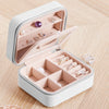Portable Jewel Box Solid Color PU Storage Case
