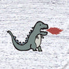 Dinosaur Flame Print Short Sleeve T-shirt for Women