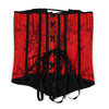 Plus Size Floral Jacquard Boned Overbust Corset