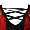 Plus Size Floral Jacquard Boned Overbust Corset
