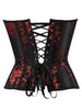 Plus Size Floral Jacquard Boned Overbust Corset