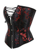 Plus Size Floral Jacquard Boned Overbust Corset