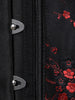 Plus Size Floral Jacquard Boned Overbust Corset