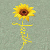 Women T-shirt Sunflower Print Short Sleeve Round Collar