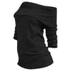 Plus Size Off The Shoulder Foldover T Shirt
