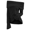 Plus Size Off The Shoulder Foldover T Shirt