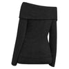 Plus Size Off The Shoulder Foldover T Shirt