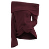 Plus Size Off The Shoulder Foldover T Shirt