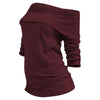 Plus Size Off The Shoulder Foldover T Shirt