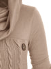 Cowl Neck Cable Knit Tunic Knitwear