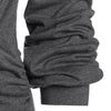 Long Sleeve Round Collar Marled Women T-shirt