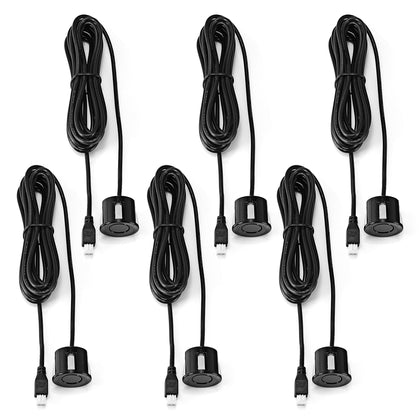 ZEEPIN 058 - 6 Car Backing Radar System 6 Ultrasonic Sensors 0 - 2.5m Distance Detection High dB Buzzer Sound Warning