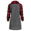 Plus Size Cowl Neck Plaid Marled T Shirt
