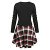 Plus Size Open Front Plaid Asymmetric Cardigan