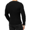 Lace Up Solid Color Pullover Men Sweater