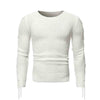 Lace Up Solid Color Pullover Men Sweater