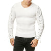 Lace Up Solid Color Pullover Men Sweater