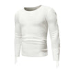 Lace Up Solid Color Pullover Men Sweater