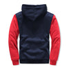 Contrast Color Front Zip Men Hoodie