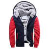 Contrast Color Front Zip Men Hoodie