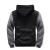 Contrast Color Front Zip Men Hoodie