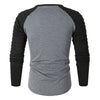 Pleated Sleeve Color Blocking Spliced T-shirt