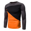 Color Blocking Long Sleeves Casual T-shirt