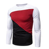 Color Blocking Long Sleeves Casual T-shirt