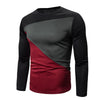 Color Blocking Long Sleeves Casual T-shirt