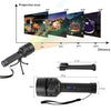 LED wheel switch pattern projection + lighting combo flashlight