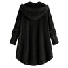 Hooded Fluffy Plus Size High Low Teddy Coat
