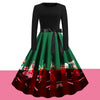 Christmas Print Vintage Dress for Women
