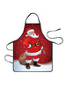 Christmas Santa Claus Snowfield Print Cooking Apron