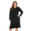 Plus Size Bodycorn Long Sleeve Midi Dress