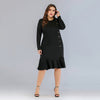 Plus Size Bodycorn Long Sleeve Midi Dress