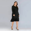 Plus Size Bodycorn Long Sleeve Midi Dress
