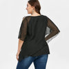Plus Size Chiffon Women Half Sleeve T-shirt