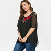 Plus Size Chiffon Women Half Sleeve T-shirt