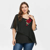 Plus Size Chiffon Women Half Sleeve T-shirt