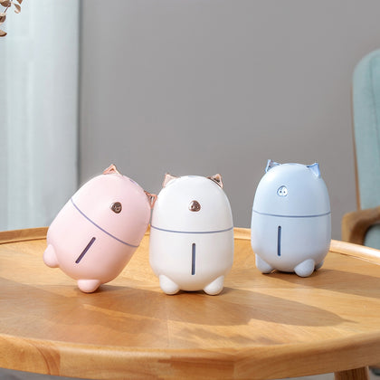 230ml Lovely Pig Ultrasonic Humidifier with Colorful Mood Light