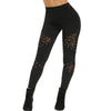 Studded Lace Insert Skinny Pants