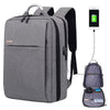 Men's Business Computer Backpack Multifunctional USB Charging Bag Durable Double Layer Aluminum Handle