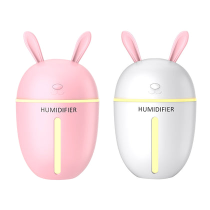 450ml Cute Rabbit Air Humidifier with Colorful LED Light