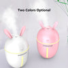 450ml Cute Rabbit Air Humidifier with Colorful LED Light
