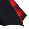 Plaid Convertible Neck Button Embellished Asymmetrical T-shirt
