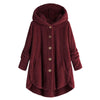 Hooded Fluffy Plus Size High Low Teddy Coat