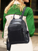 PU Splicing Zipper Backpack